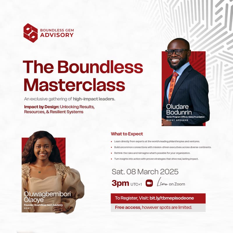 The Boundless Masterclass Series: Impact by Design · Zoom · Luma