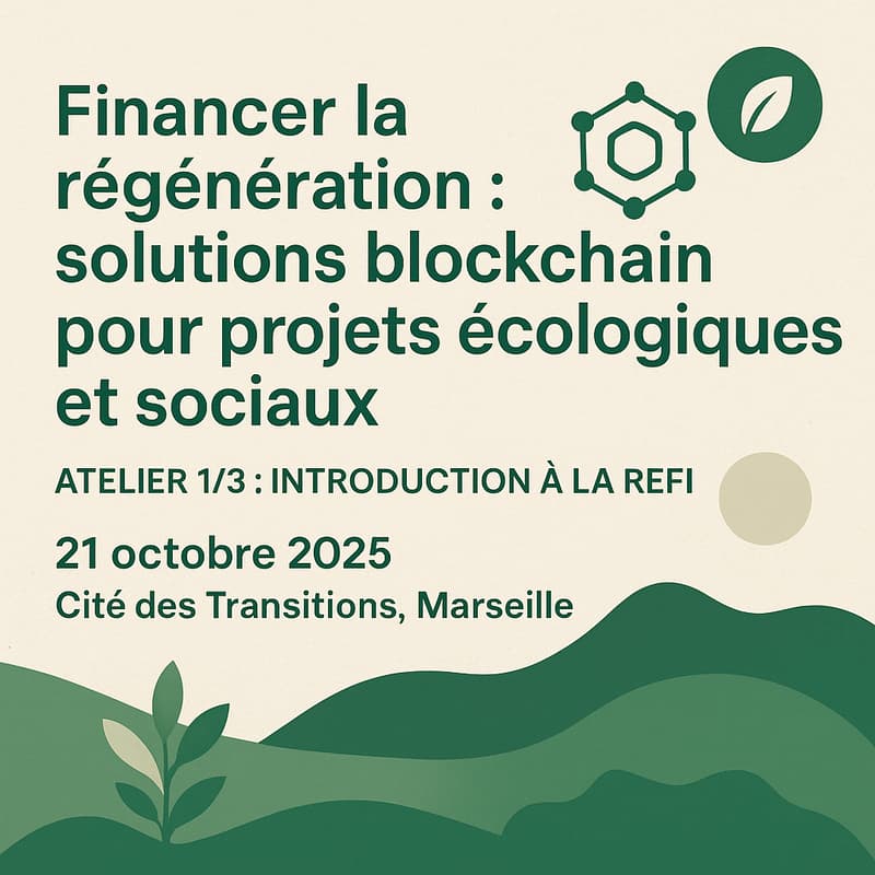 Cover Image for Financer la régénération : introduction aux solutions blockchain pour projets écologiques et sociaux. Atelier 1/3 : introduction à la ReFi.