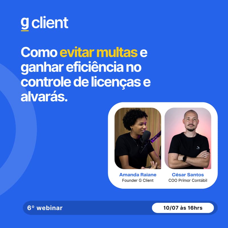 Cover Image for 6º webinar | Como evitar multas e ganhar eficiência no controle de licenças e alvarás