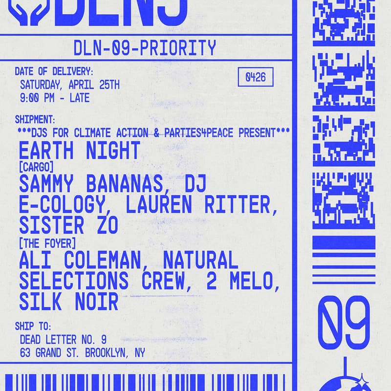 Cover Image for Earth Night Brooklyn @ Dead Letter No. 9