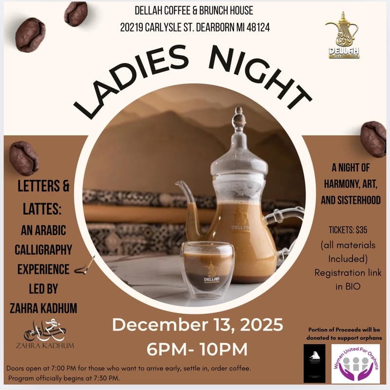 Cover Image for Ladies Arabic Calligraphy Night โ๏ธ๐๏ธ