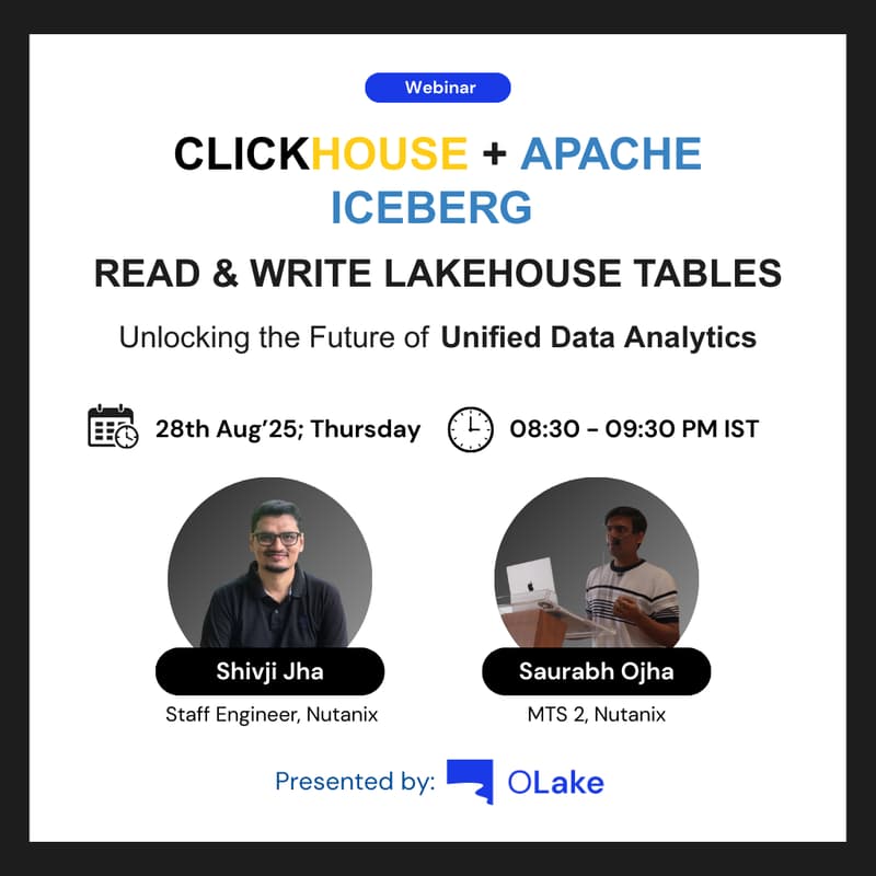 Cover Image for ClickHouse + Apache Iceberg Workshop: Read & Write Lakehouse Tables (Experimental)