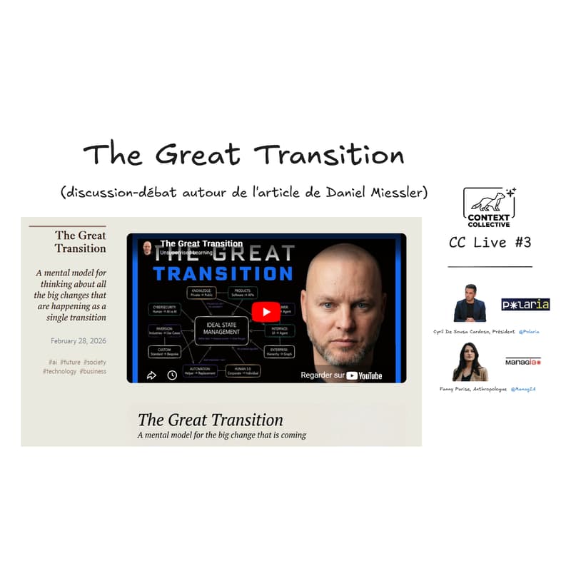 Cover Image for CC Live #3 - The Great Transition : modèle mental pour le basculement en cours
