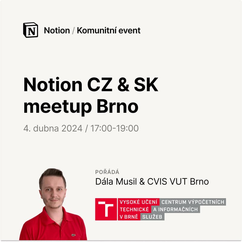 Úvodní obrázek pro Notion CZ & SK meetup Brno