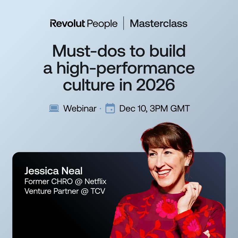 Cover Image for Masterclass with former CHRO at Netflix, Jessica Neal: Must-dos to build a high-performance culture in 2026