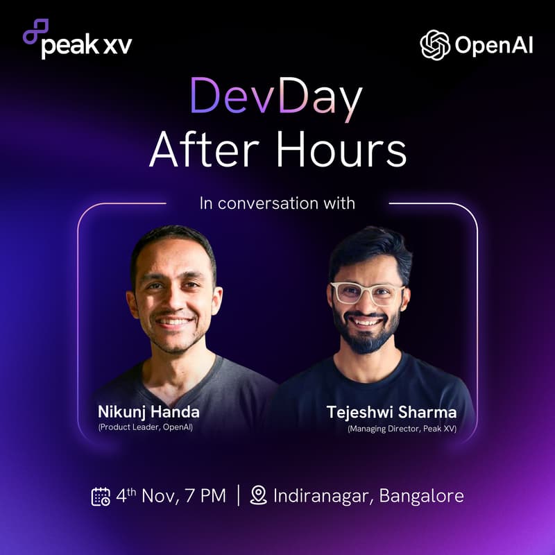 Cover Image for Dev Day After Hours — with OpenAI & Peak XV
