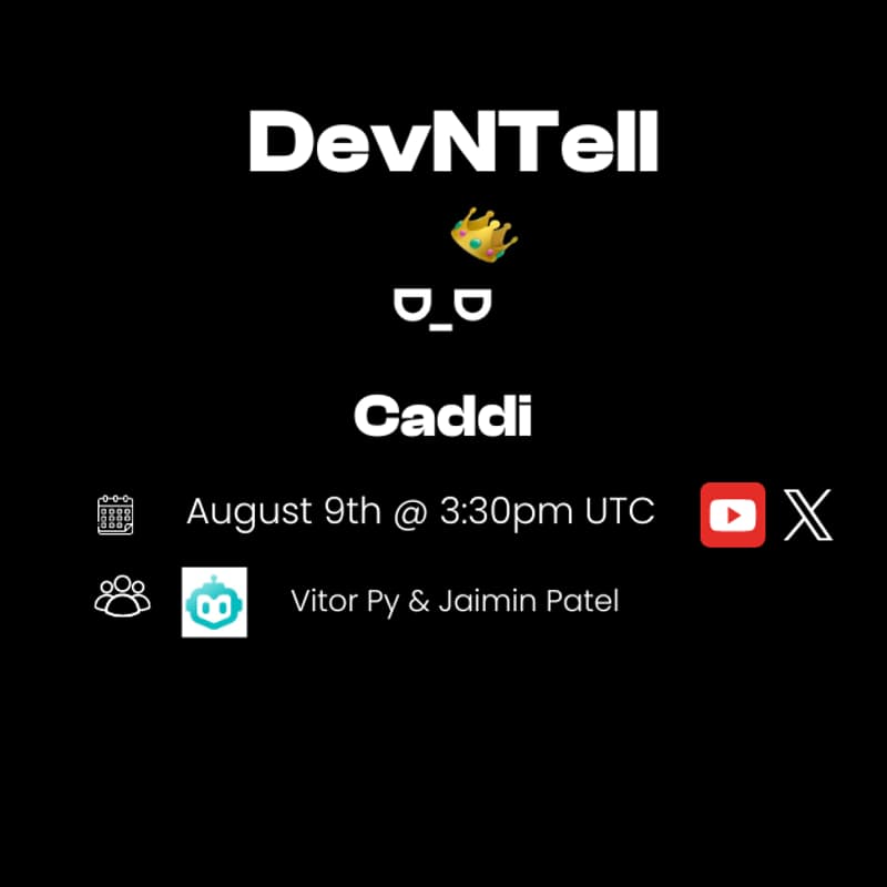 Cover Image for DevNTell - Caddi: Swap, Bridge & Chat on any Dapp