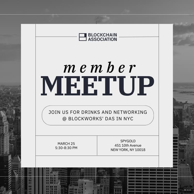Cover Image for Blockchain Association Member Meetup