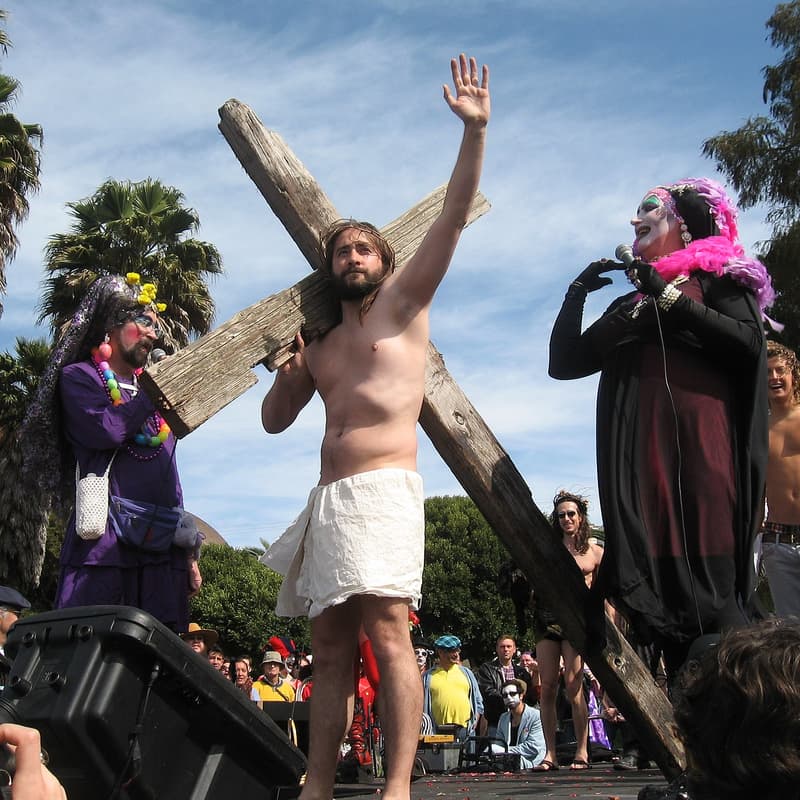 Cover Image for Signature Gathering at Hunky Jesus Contest in Dolores Park in San Francisco