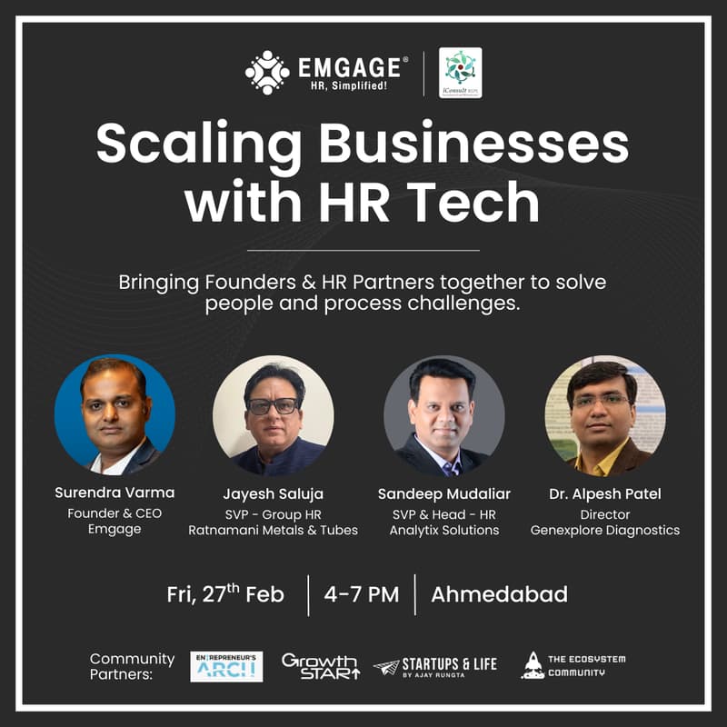 Cover Image for Scaling Businesses with HRTech - Ahmedabad Edition