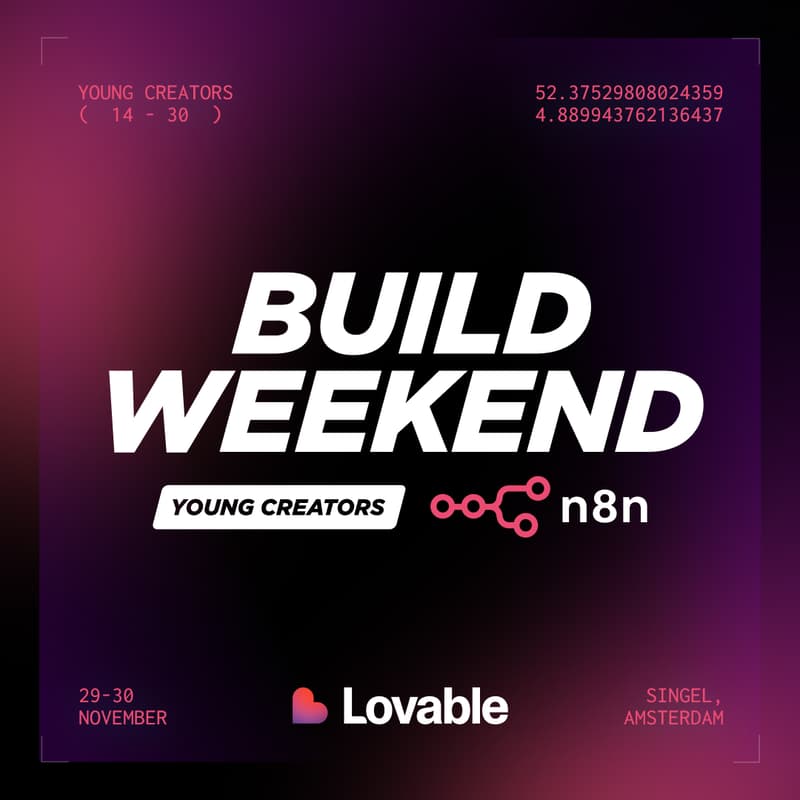 Cover Image for Pre-signup - Build Weekend by Young Creators & n8n