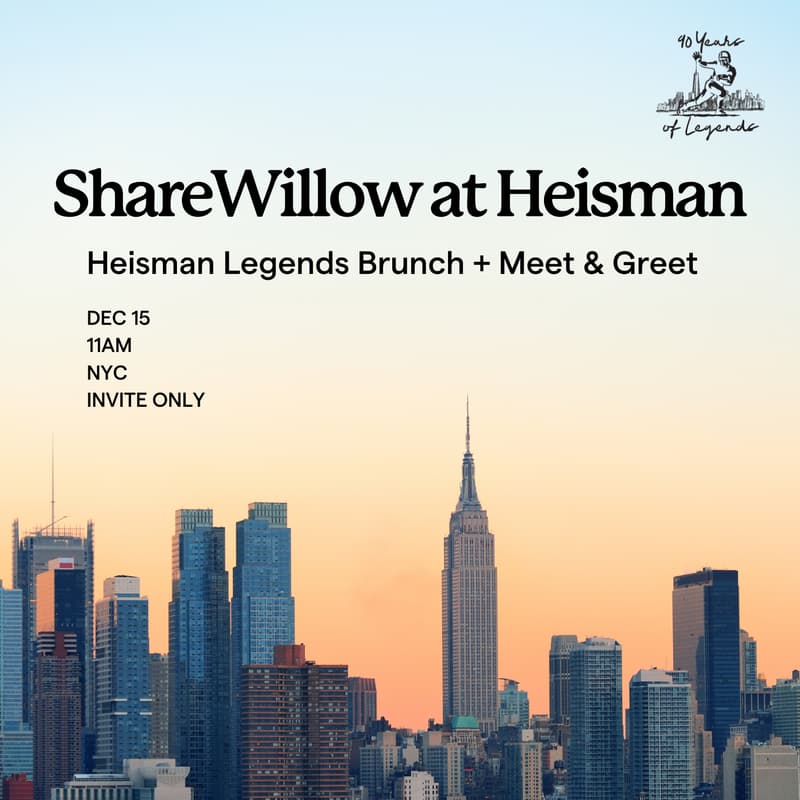 Cover Image for ShareWillow at Heisman Brunch + Meet & Greet