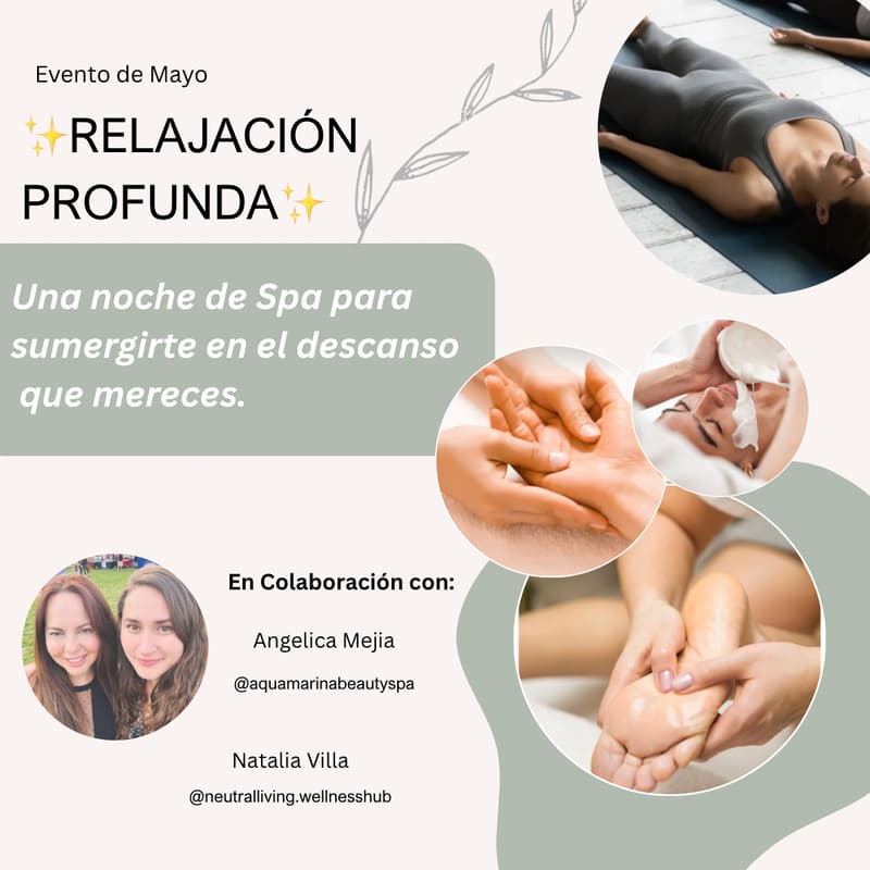 Foto de portada de Jueves, 22 de Mayo ✨Relajación Profunda✨ Noche de Spa!