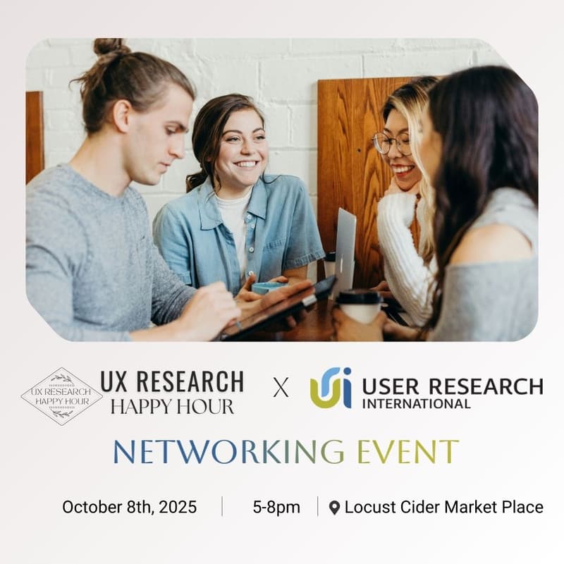 Cover Image for UX Research Happy Hour x User Research International