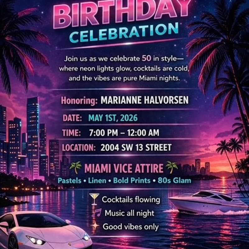 Cover Image for Marianne Halvorsen 50th Birthday Celebration