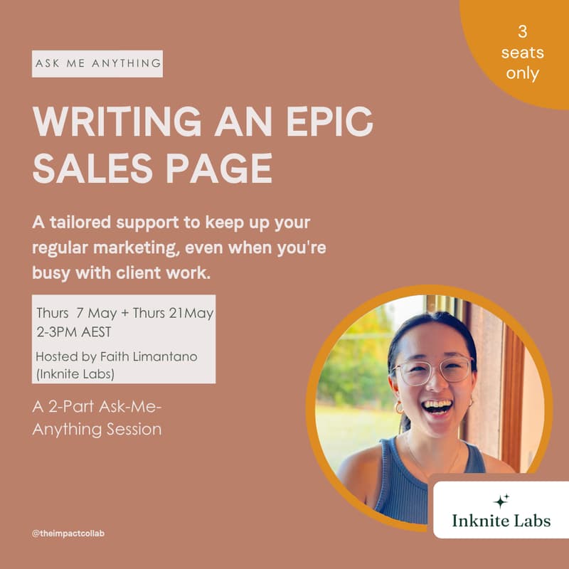 Cover Image for Writing an Epic Sales Page Expert Pod — with Faith Limantono from Inknite Labs
