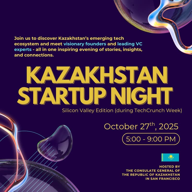 Cover Image for Kazakhstan Startup Night — Silicon Valley Edition (during TechCrunch Week)