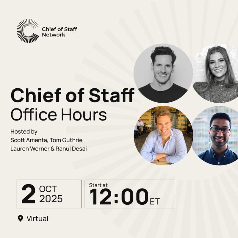 Cover Image for Chief of Staff Office Hours (10/2)