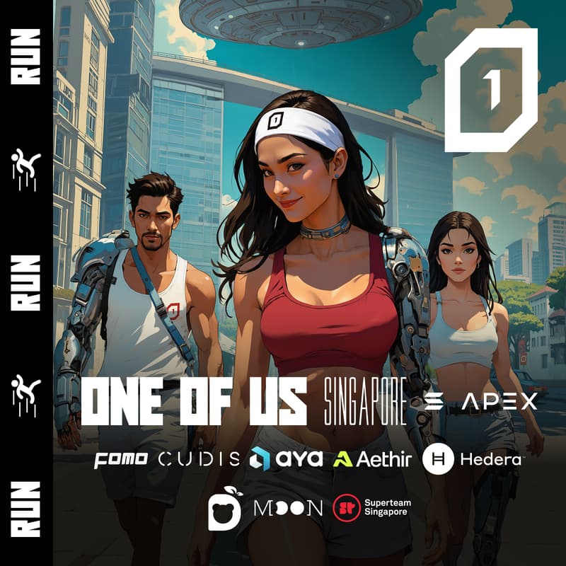 Cover Image for ONE OF US Run & Coffee // Aya, Cudis, Aethir, Eden, Hedera, Moonring, Superteam Singapore, FOMO Magazine