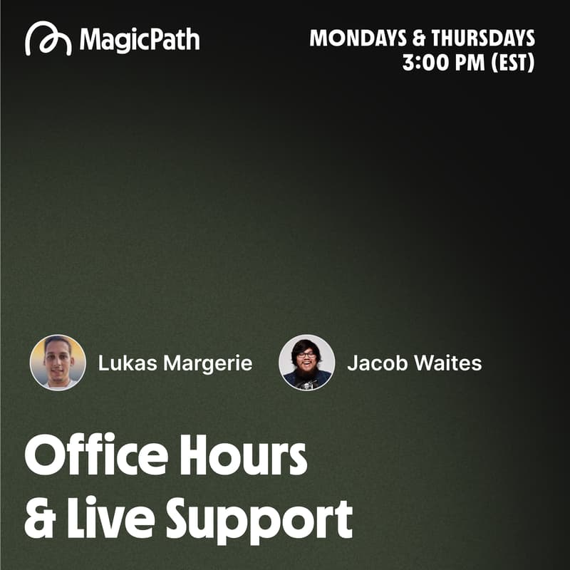 Cover Image for MagicPath Office Hours (Every Monday & Thursday)