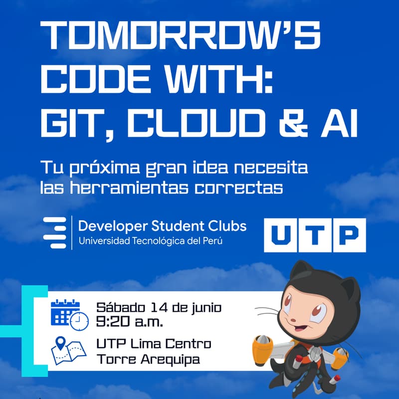 Cover Image for Tomorrw’s code with: Git, Cloud & AI
