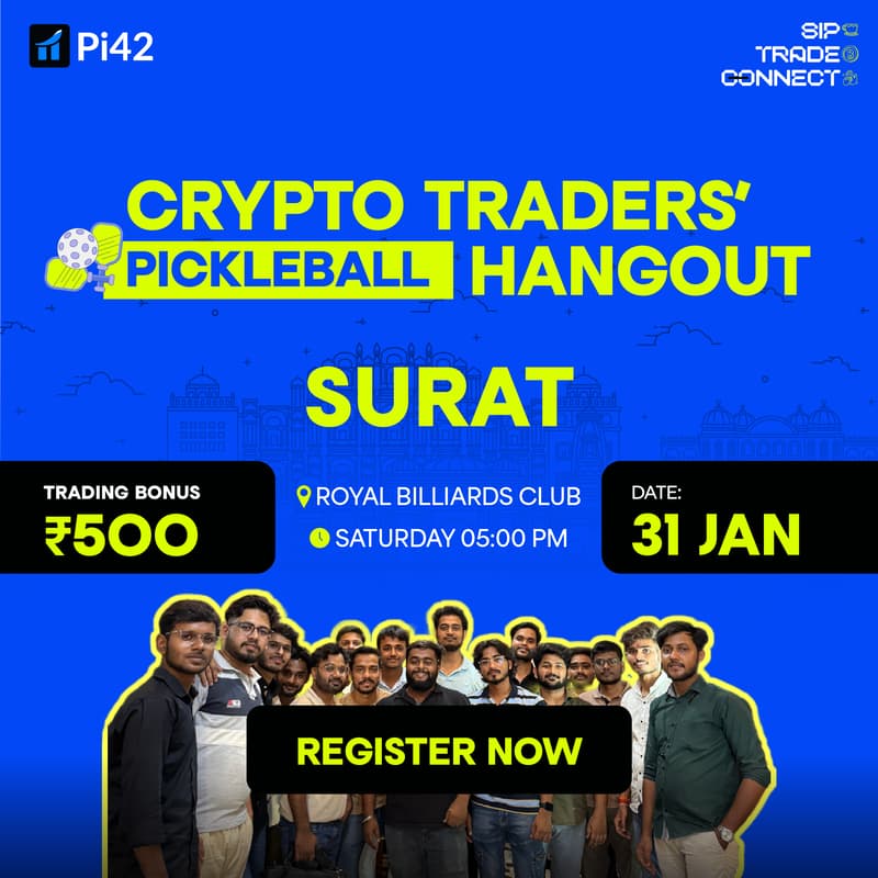 Cover Image for Pi42 Crypto Traders’ PickleBall Hangout - Surat