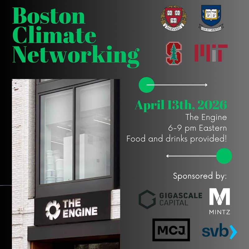 Cover Image for Harvard-MIT-Stanford-Yale Boston Climate Tech Inaugural Gathering!