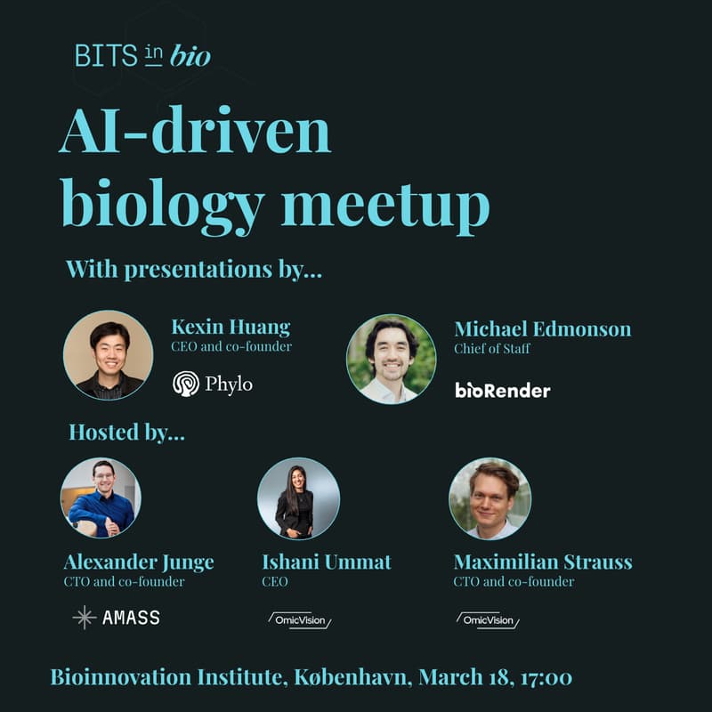 Cover Image for CPH Bits in Bio - AI-driven biology with talks from Phylo (Stanford AI) and BioRender