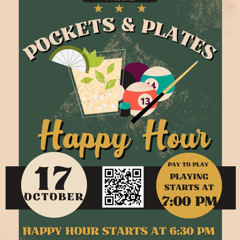 Cover Image for Pockets & Plates Happy Hour