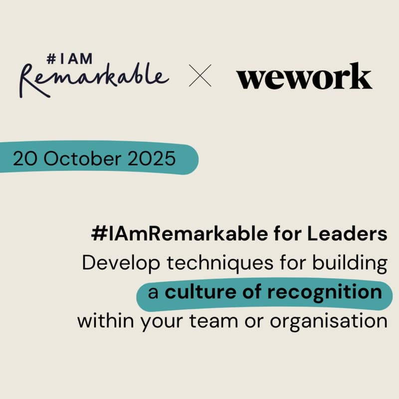 Cover Image for WeWork x #IAmRemarkable: Leaders Workshop