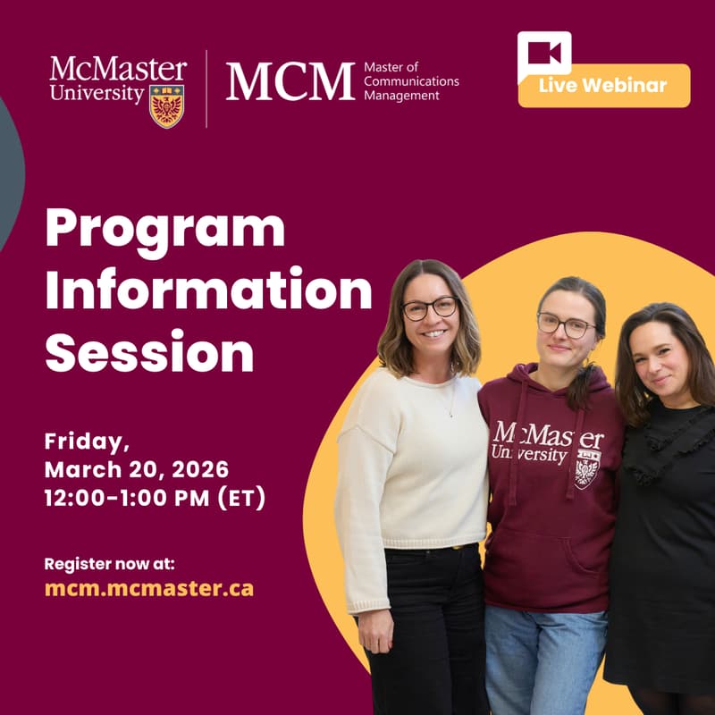 Cover Image for McMaster University MCM Program Information Session