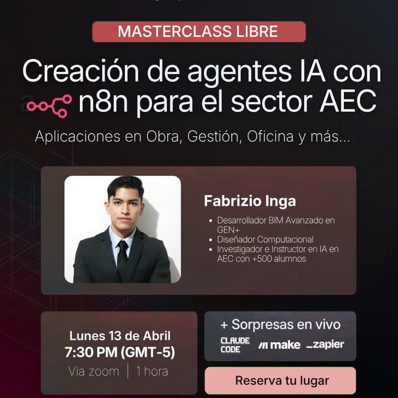 Cover Image for Creación de agentes IA con n8n para el sector AEC y en general