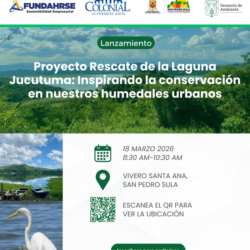 Cover Image for Lanzamiento: Proyecto Rescate de la Laguna Jucutuma Inspirando la conservación en nuestros humedales urbanos - SPS