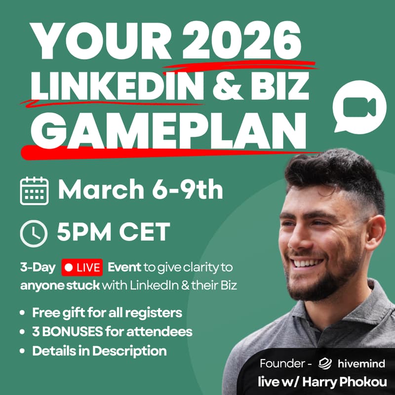 Cover Image for LinkedIn 2026 Game Plan: Content, Outbound and Scaling your Biz/Life