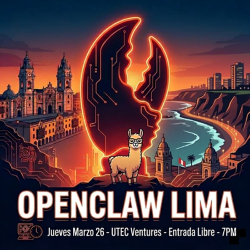 Cover Image for OpenClaw Meetup Lima: Crea tu primer Trabajador IA  24/7