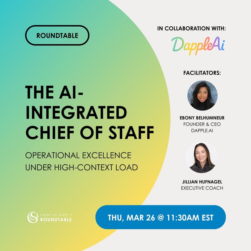 Cover Image for The AI-Integrated Chief of Staff: Operational Effectiveness Under High Context Load