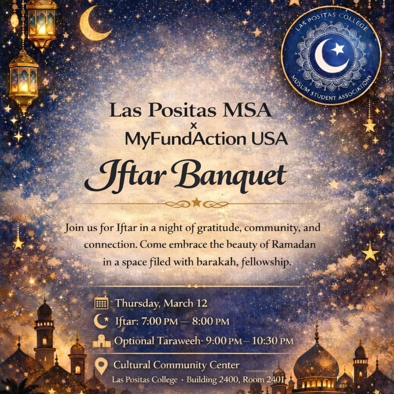 Cover Image for Las Positas MSA x MyFundAction USA - Iftar Banquet