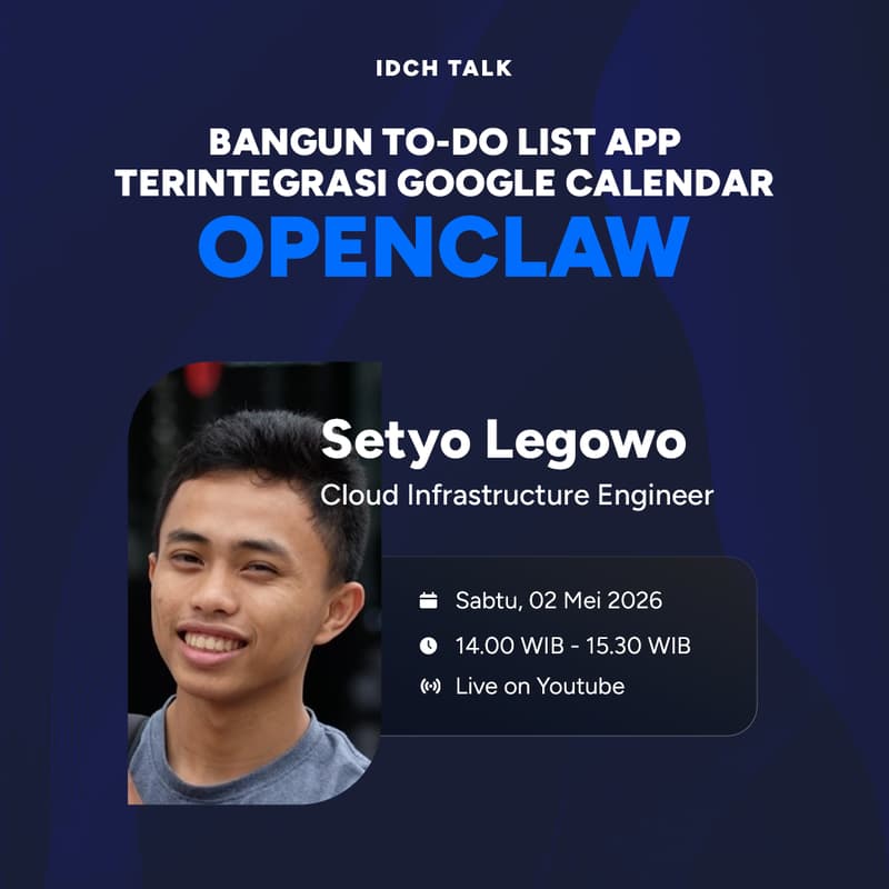 Cover Image for Bangun To-Do List App Terintegrasi Google Calendar dengan OpenClaw. - #IDCHTalk