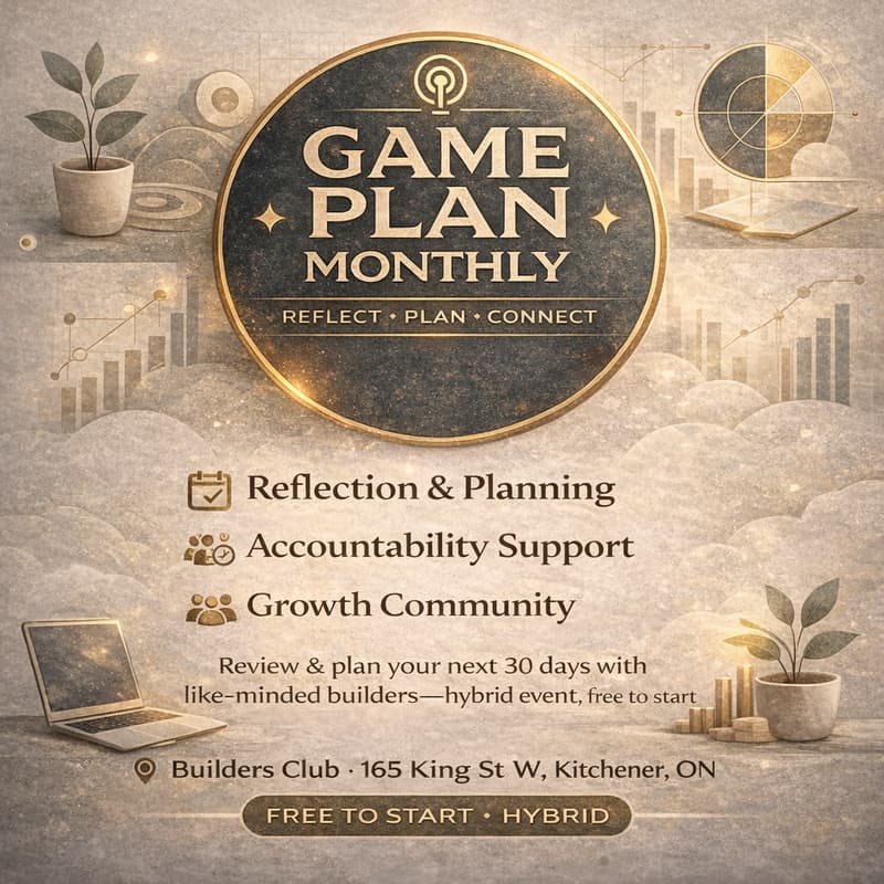 Cover Image for Game Plan Monthly — 65 Min Reflection & Planning + 25 Min Accountability & Friendship Building