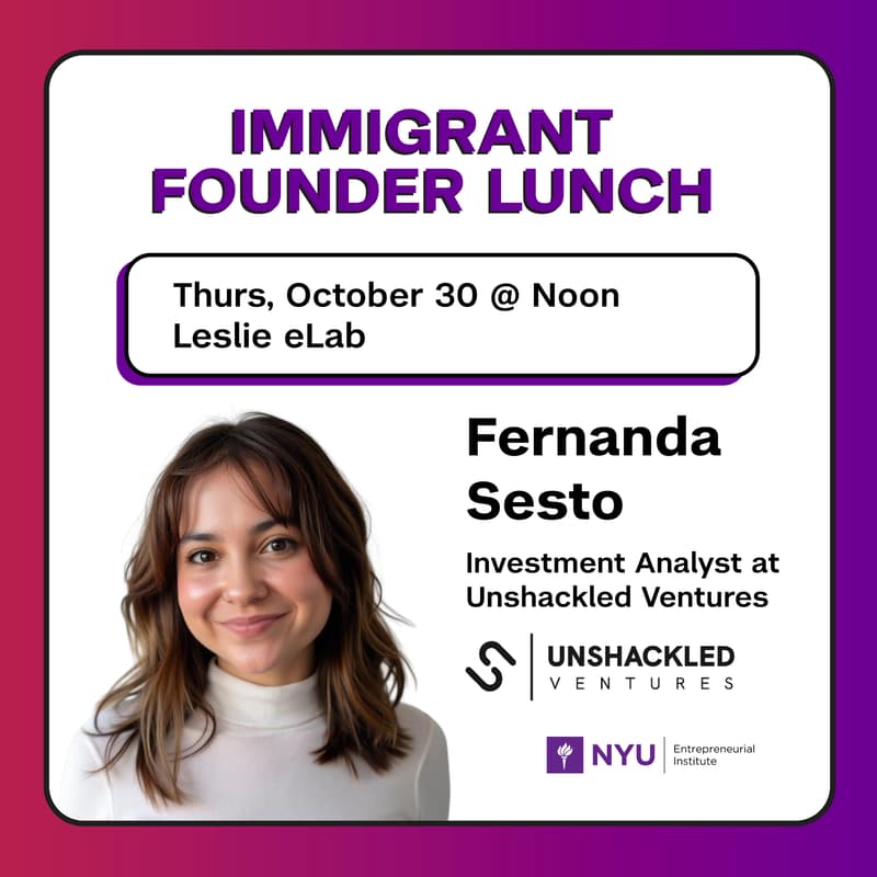 Cover Image for Immigrant Founder Lunch w/ Unshackled Ventures
