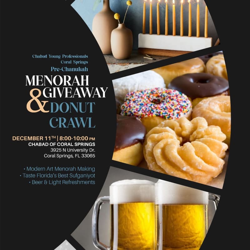 Cover Image for Menorah Giveaway & Donut Crawl