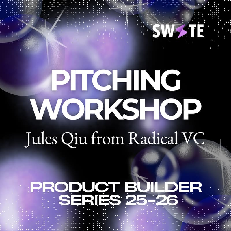 Cover Image for SWITE Product Builder Series: Pitching Workshop