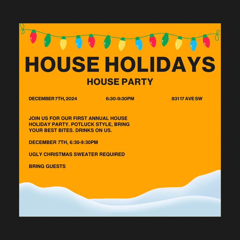 Cover Image for House Holidays Potluck&Party