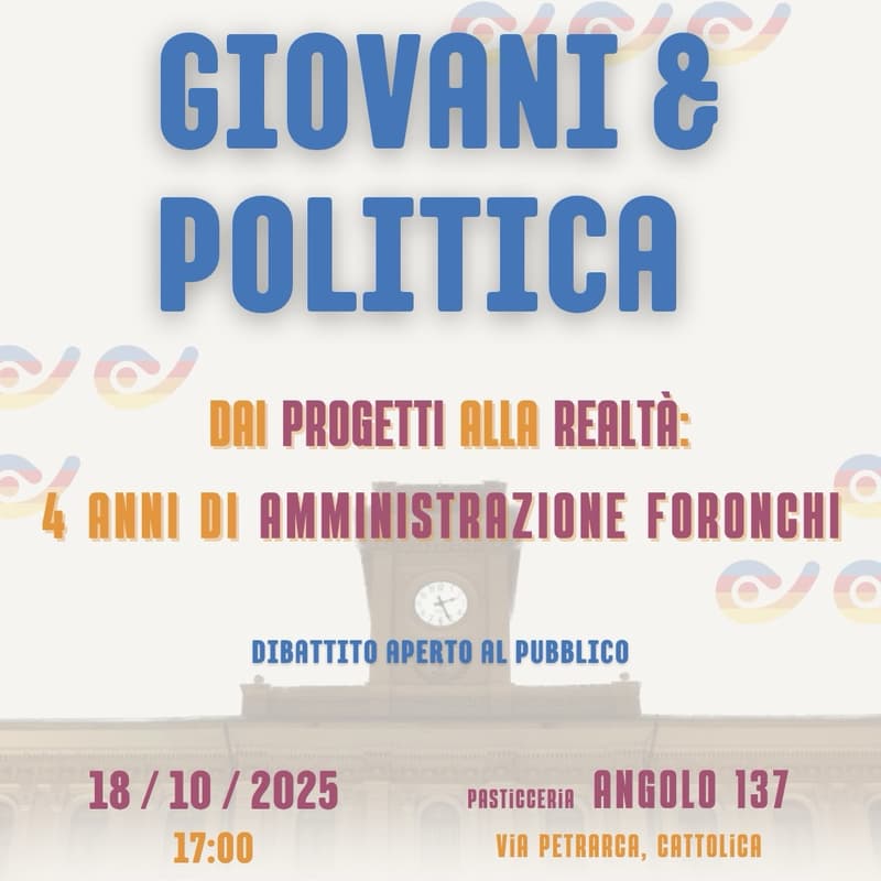 Cover Image for 4 anni di amministrazione a Cattolica - Dibattito aperto al pubblico | Giovani&Politica