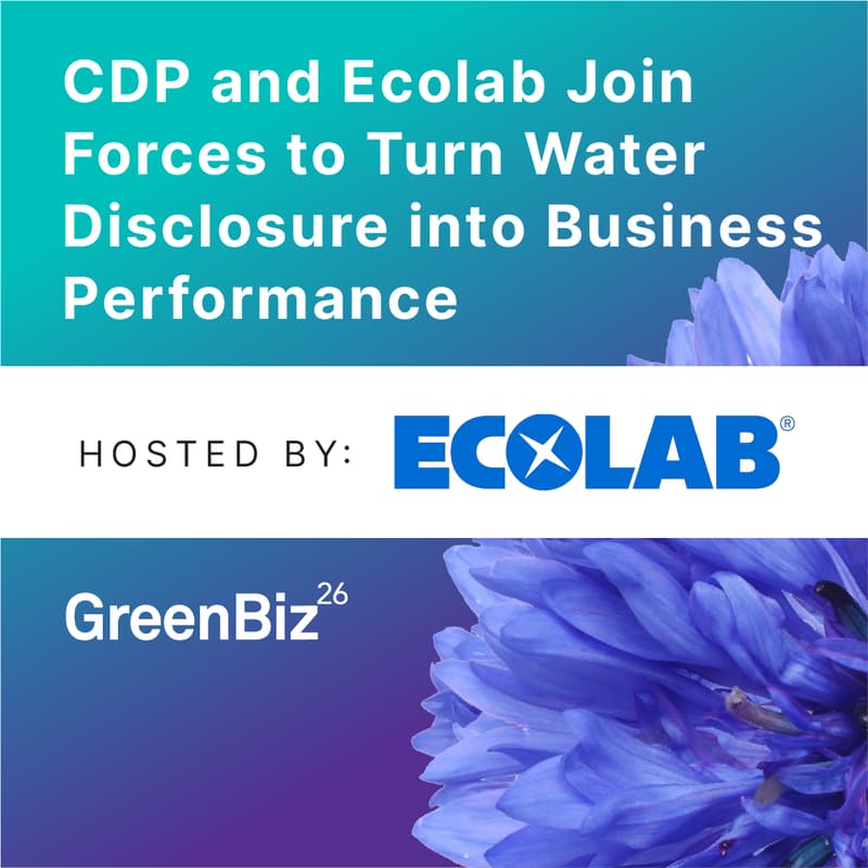 Cover Image for Private Breakfast: CDP and Ecolab Join Forces to Turn Water Disclosure into Business Performance (Desert Suite III)