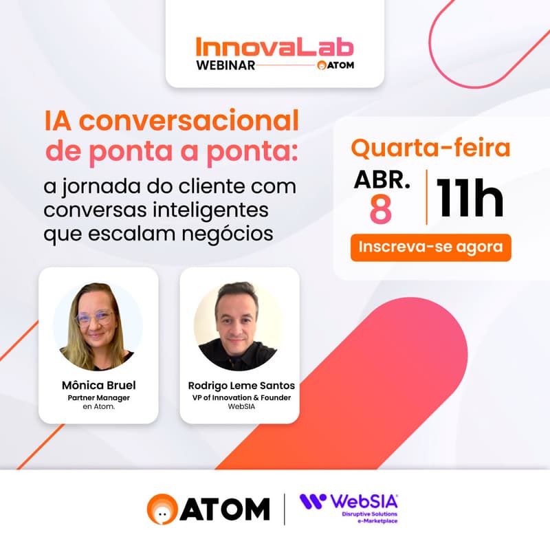 Cover Image for Webinar | IA conversacional de ponta a ponta: a jornada do cliente com conversas inteligentes que escalam negócios