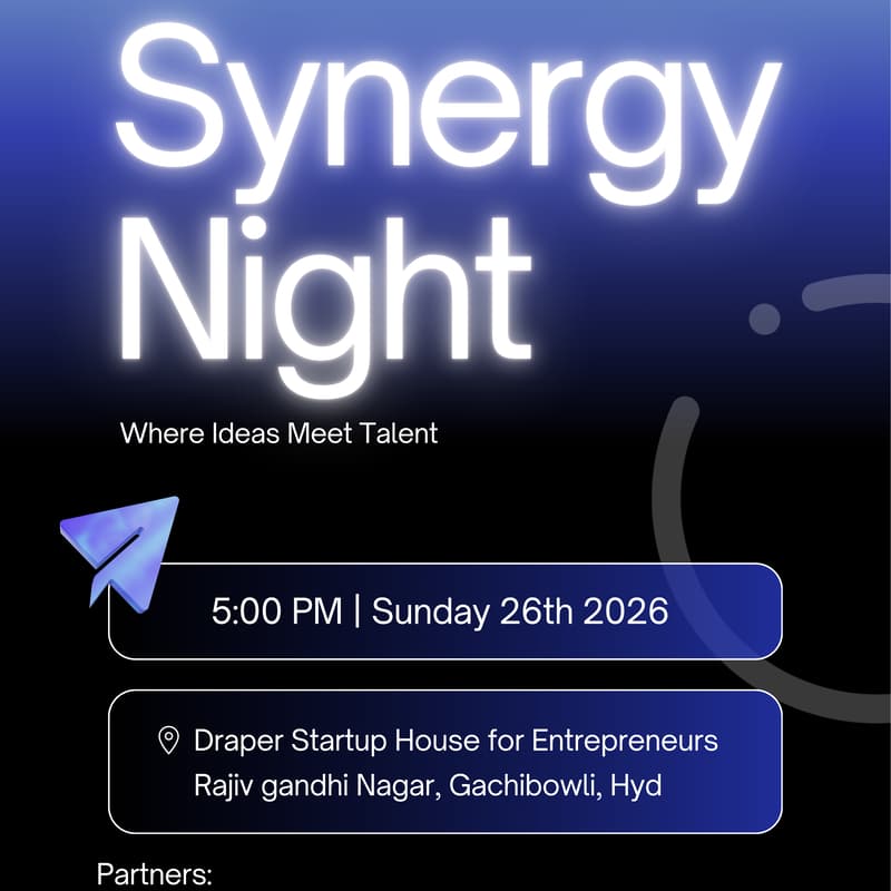 Cover Image for Synergy Night Hyderabad | Founder & Startup Mixer