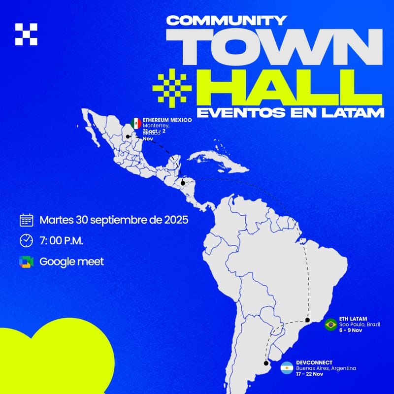 Cover Image for Community Town Hall: Eventos en LATAM 🇲🇽🇧🇷 🇦🇷