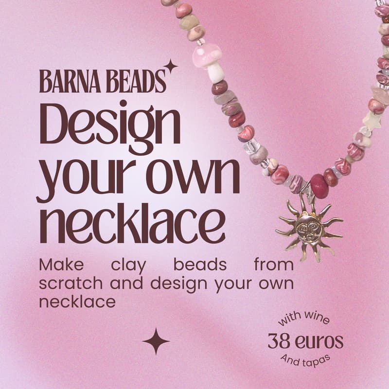 Cover Image for Clay workshop: Create your own necklace with wine and tapas🍷✨