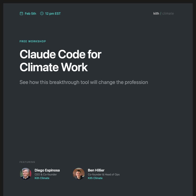 Cover Image for Claude Code for Climate Work
